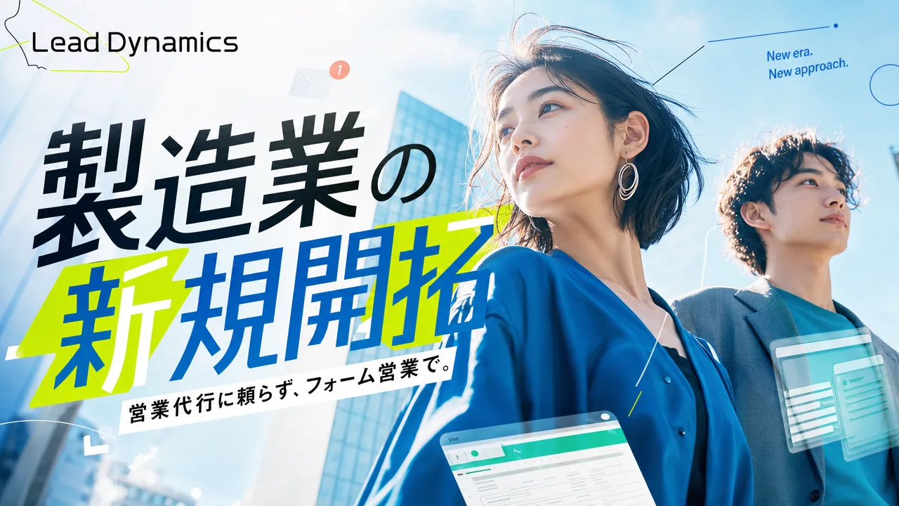 製造業の新規開拓の方法とフォーム営業活用のキービジュアル